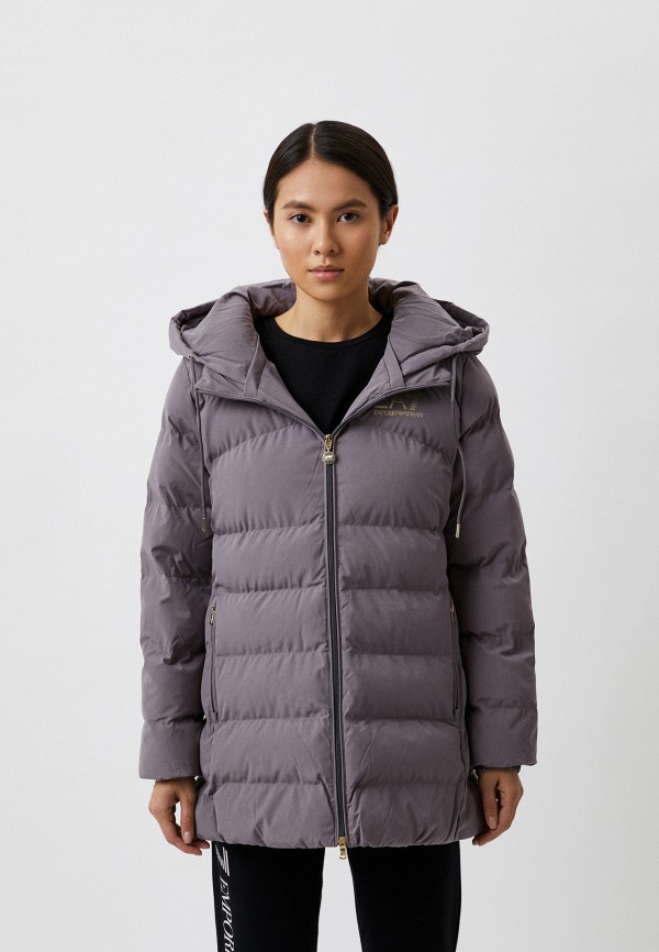 женская куртка ea7, фиолетовая