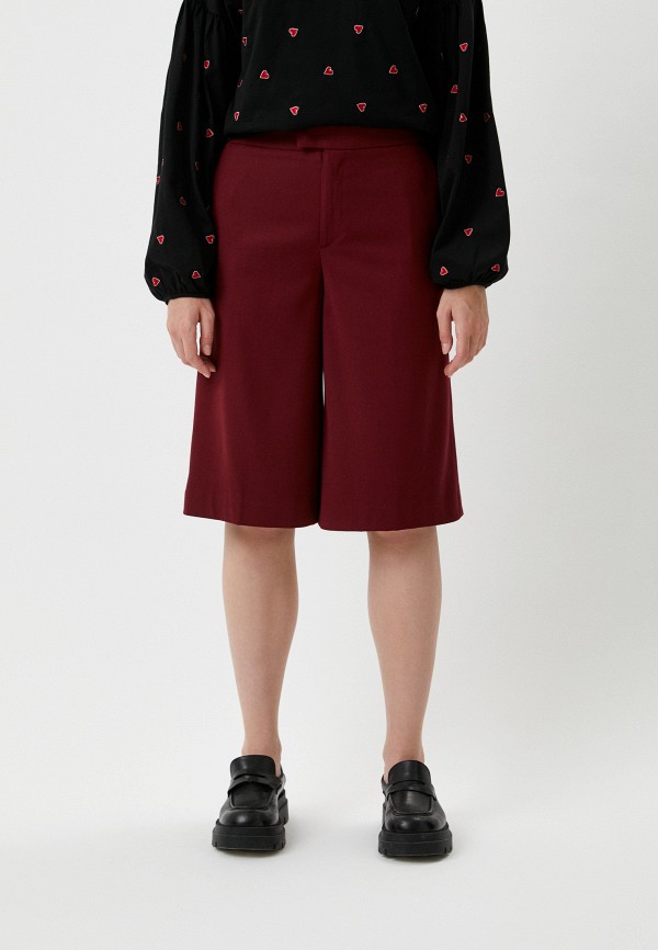 женские повседневные шорты twinset milano, бордовые