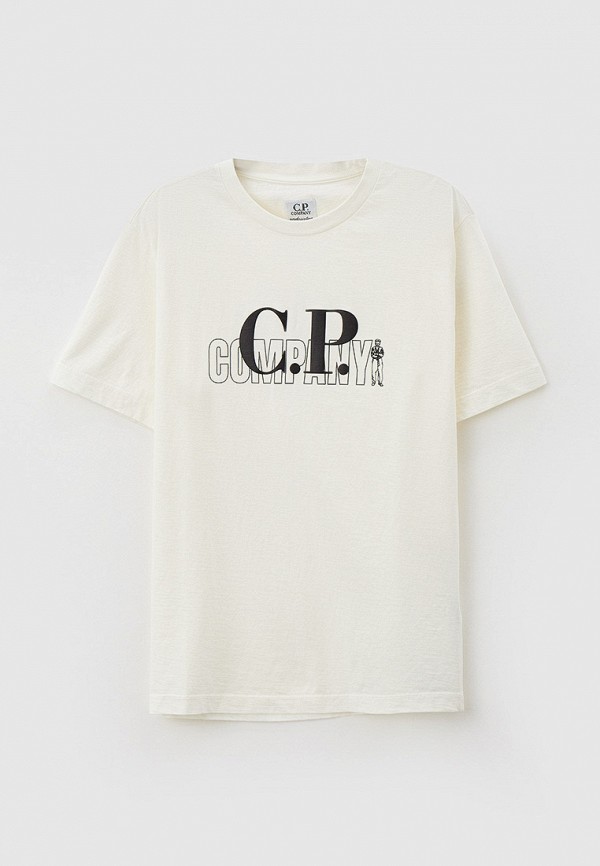 футболка с коротким рукавом c.p. company для мальчика, белая