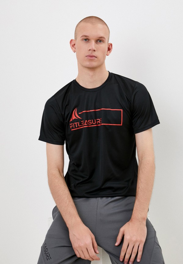 мужская спортивные футболка fitleasure, черная