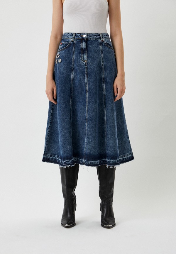 женская джинсовые юбка max&co, синяя