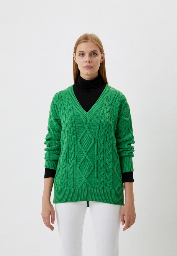 женский пуловер max&co, зеленый
