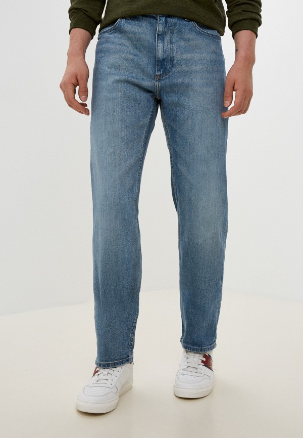мужские прямые джинсы marks & spencer, голубые