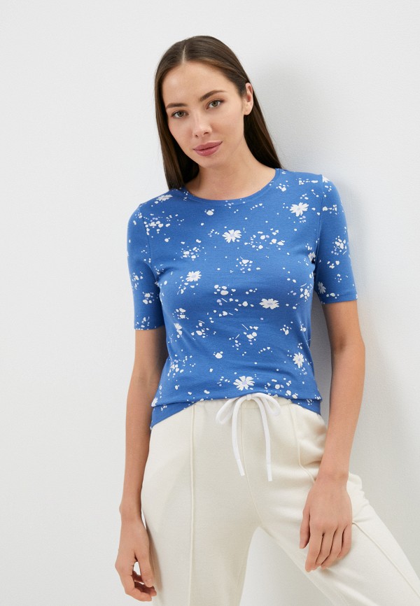 женская футболка marks & spencer, голубая