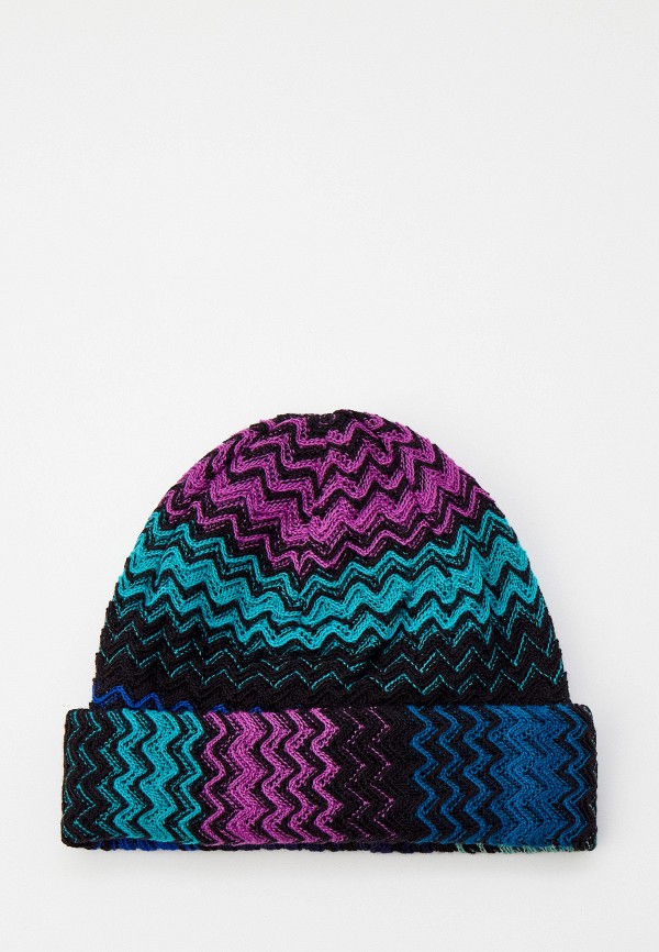 женская шапка missoni, разноцветная