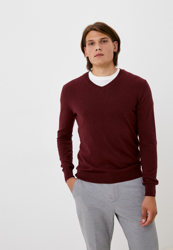 мужской пуловер basics & more, бордовый