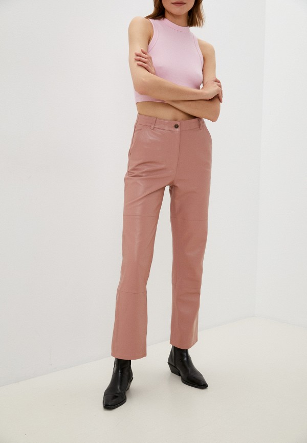 женские брюки basics & more, розовые