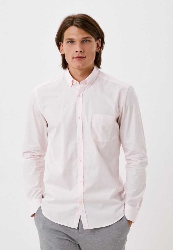 мужская рубашка basics & more, розовая