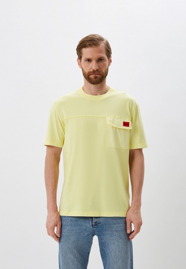 мужская футболка hugo, желтая