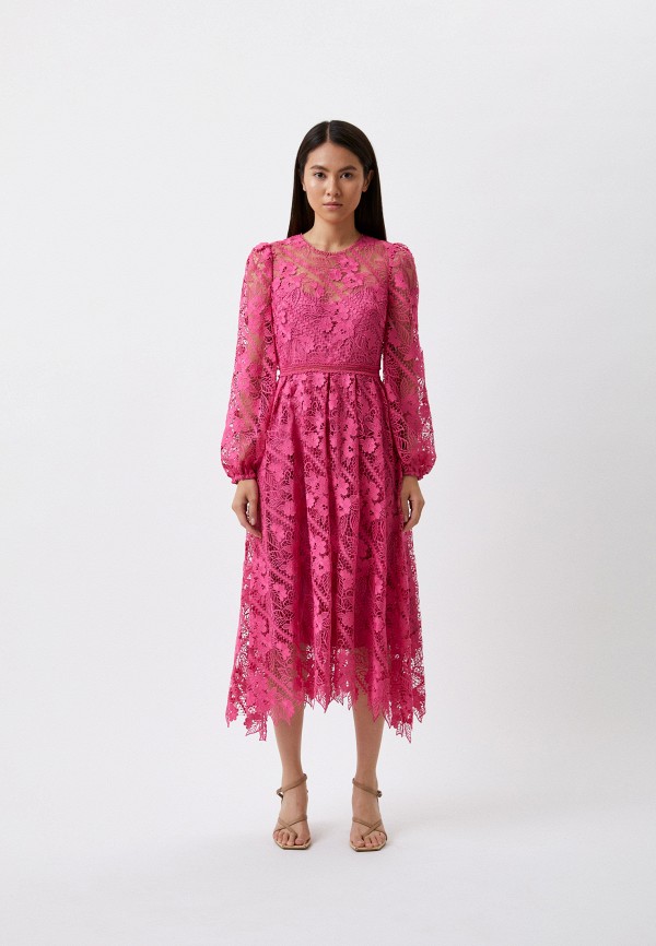 женское вечерние платье ml monique lhuillier, розовое