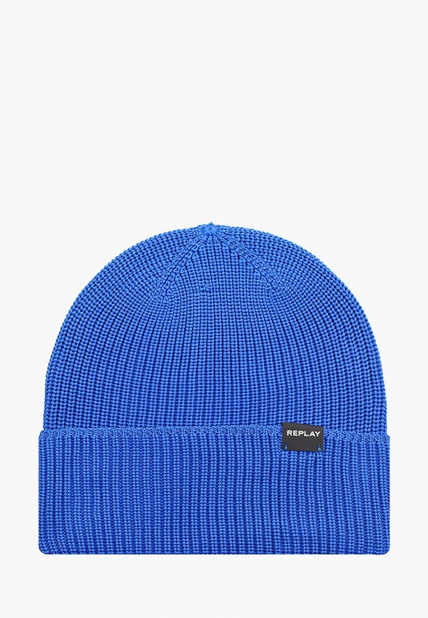 женская шапка replay, синяя