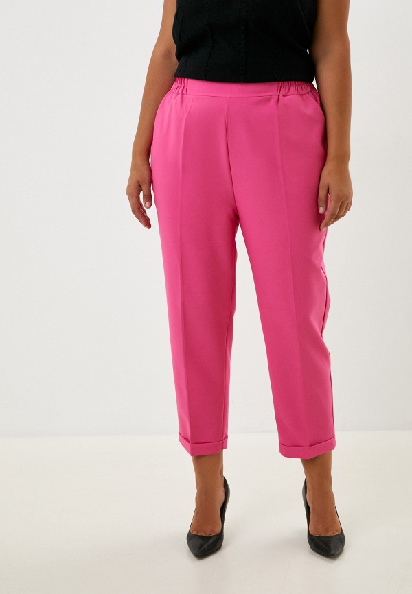 женские прямые брюки kitana by rinascimento, розовые