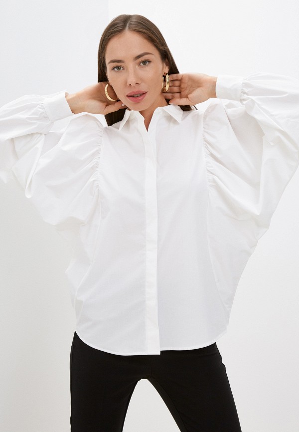 женская рубашка с длинным рукавом silvian heach, белая