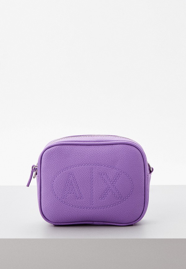 женская сумка armani exchange, фиолетовая