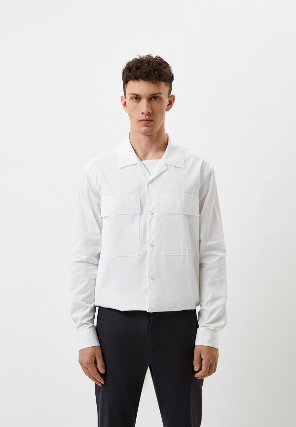 мужская рубашка с длинным рукавом dirk bikkembergs, белая