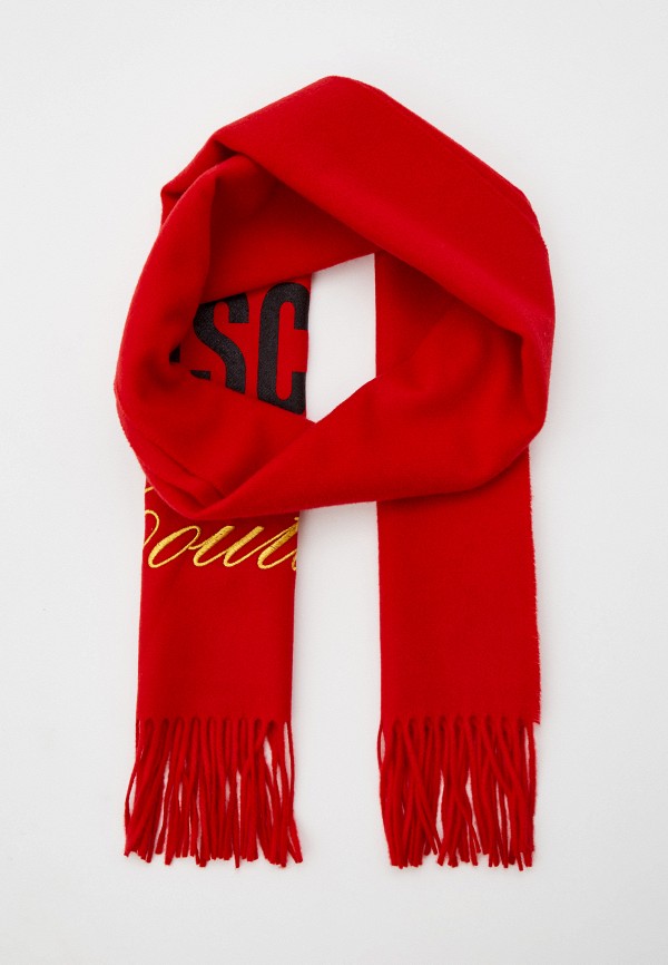 женский шарф moschino, красный