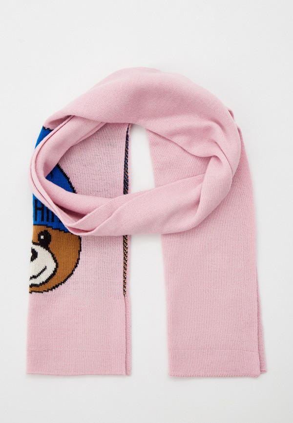 женский шарф moschino, розовый