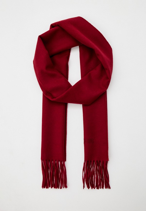женский шарф moschino, бордовый
