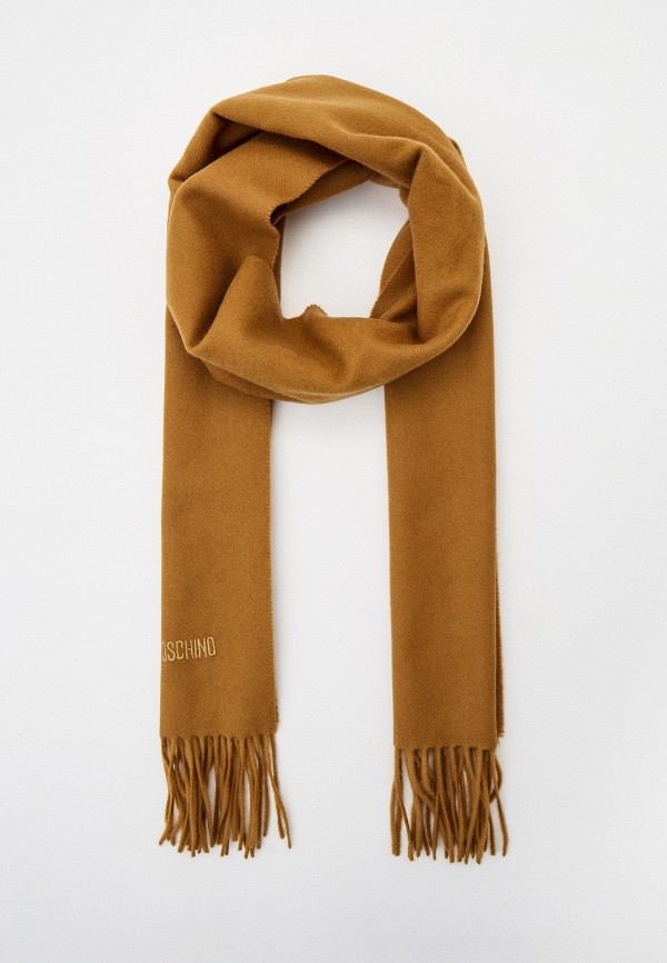 женский шарф moschino, коричневый