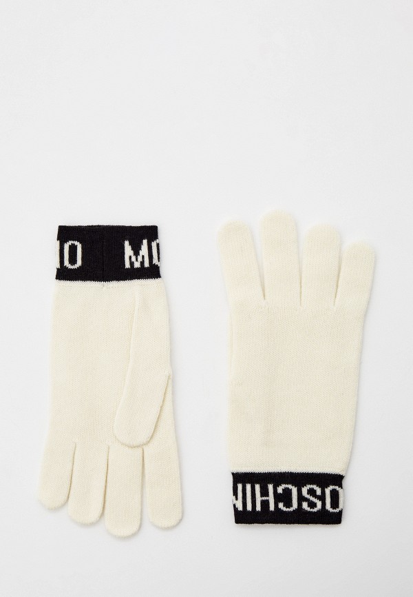женские перчатки moschino, белые