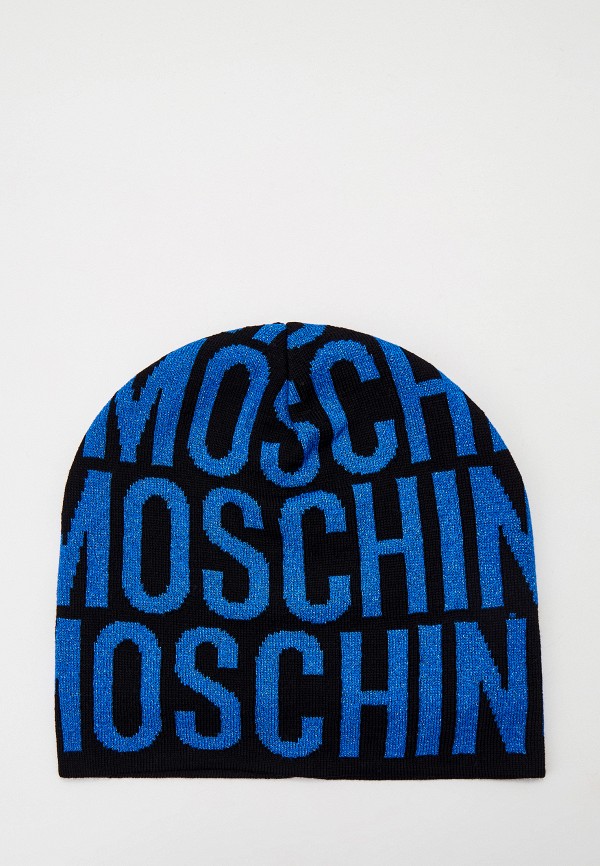 женская шапка moschino, синяя