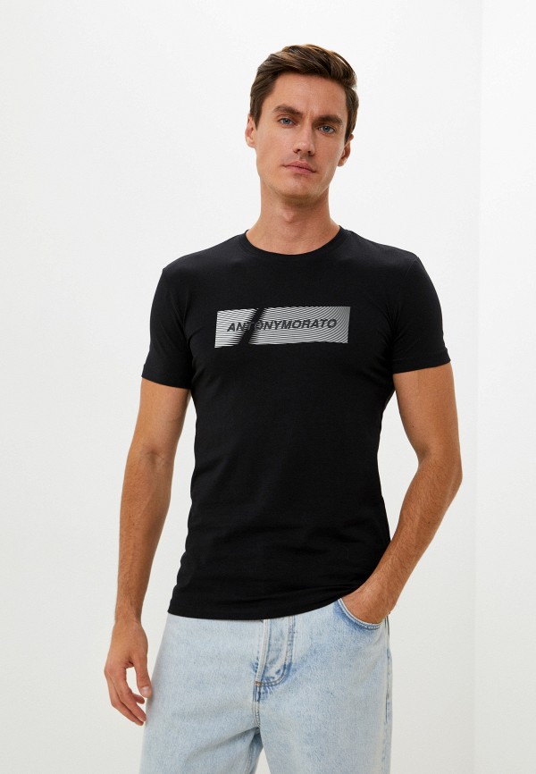 мужская футболка с коротким рукавом antony morato, черная