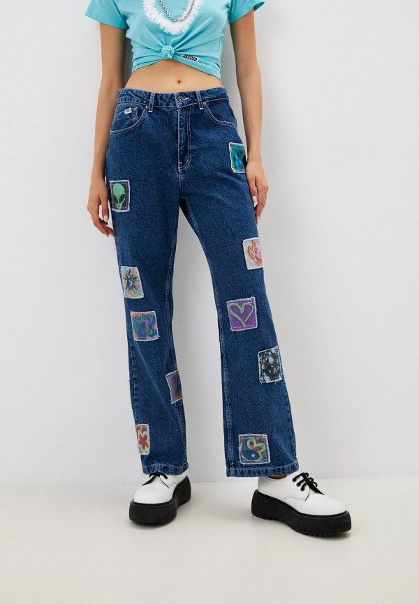женские джинсы клеш ragged jeans, синие
