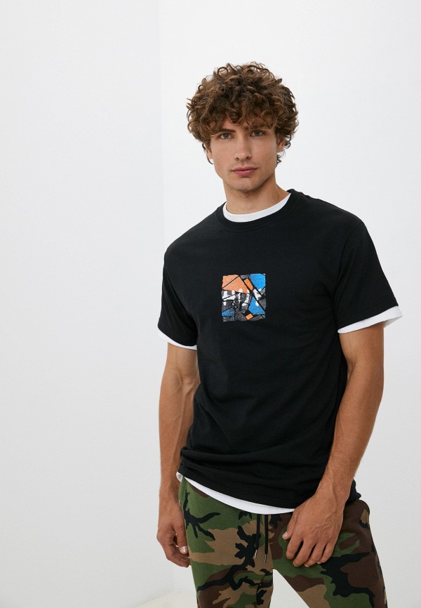 мужская футболка с коротким рукавом huf, черная