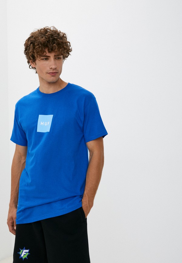 мужская футболка с коротким рукавом huf, синяя