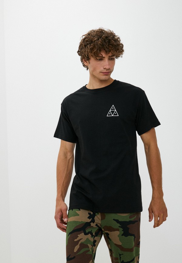 мужская футболка с коротким рукавом huf, черная