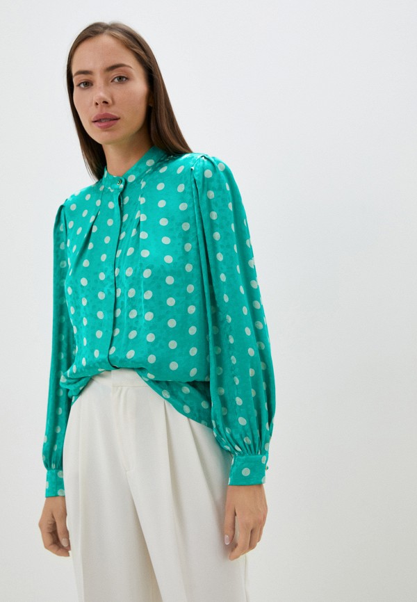 женская блузка numph, зеленая