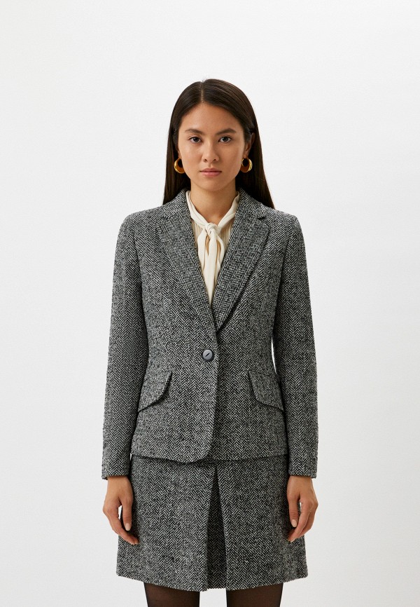 женский пиджак luisa spagnoli, серый