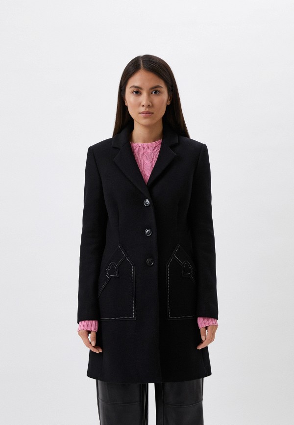 женское пальто love moschino, черное