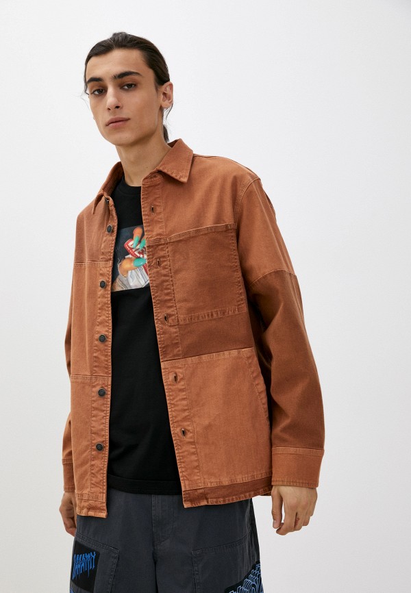 мужская куртка diesel, коричневая