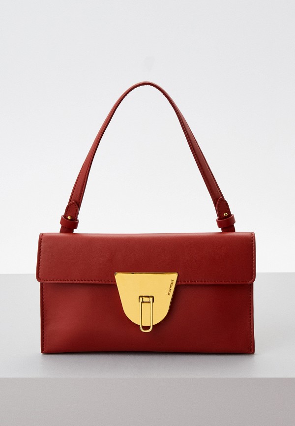 женская сумка coccinelle, бордовая