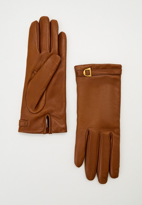 женские перчатки coccinelle, коричневые