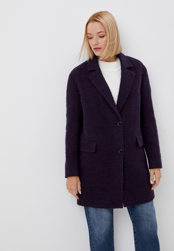 женское пальто sisley, фиолетовое