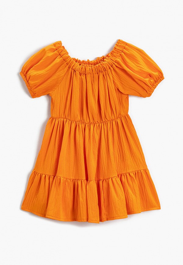 повседневные платье koton для девочки, оранжевое