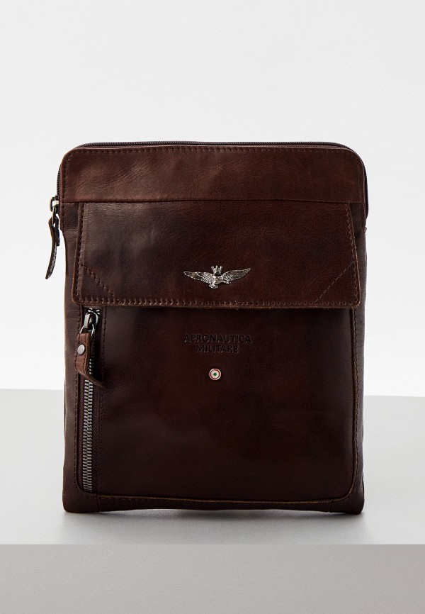 мужская сумка aeronautica militare, коричневая