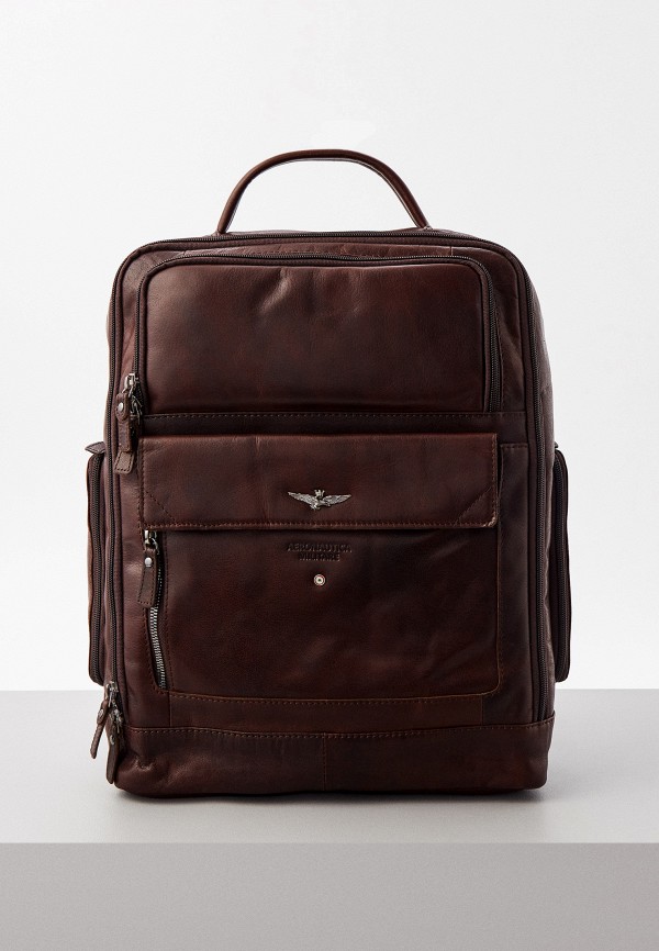 мужской рюкзак aeronautica militare, коричневый