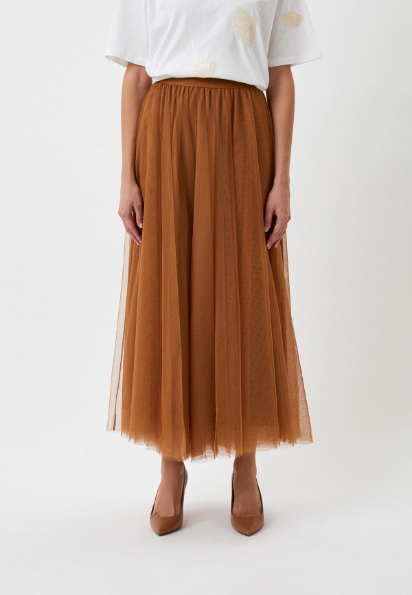 женская юбка twinset milano, коричневая
