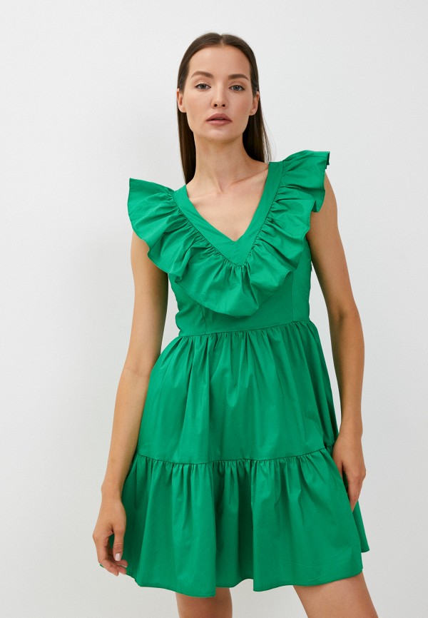женское повседневные платье rene santi, зеленое