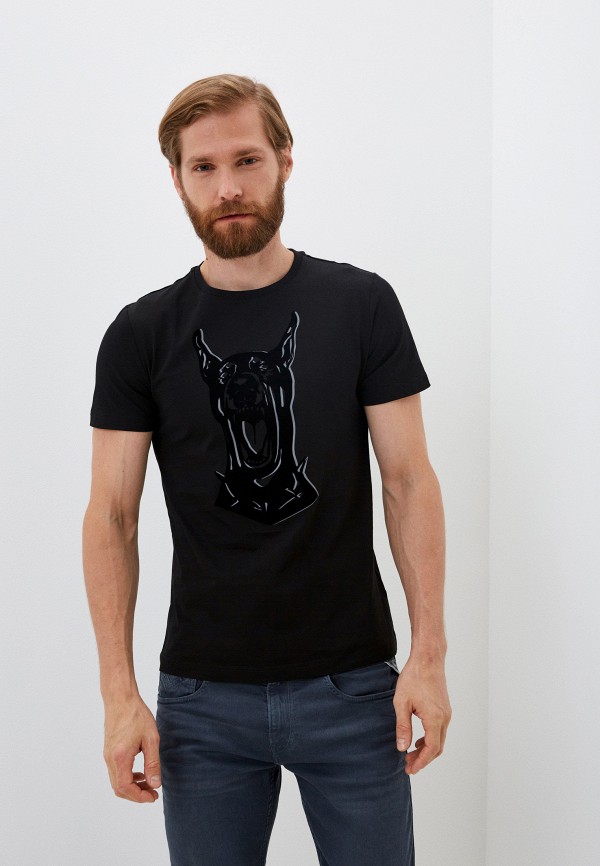 мужская футболка с коротким рукавом antony morato, черная