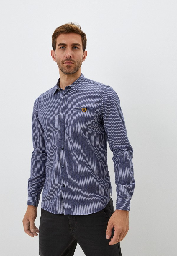 мужская рубашка с длинным рукавом berna, синяя