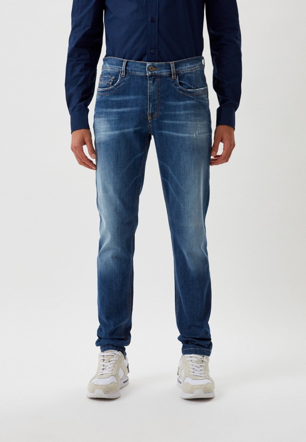 мужские зауженные джинсы bikkembergs, синие
