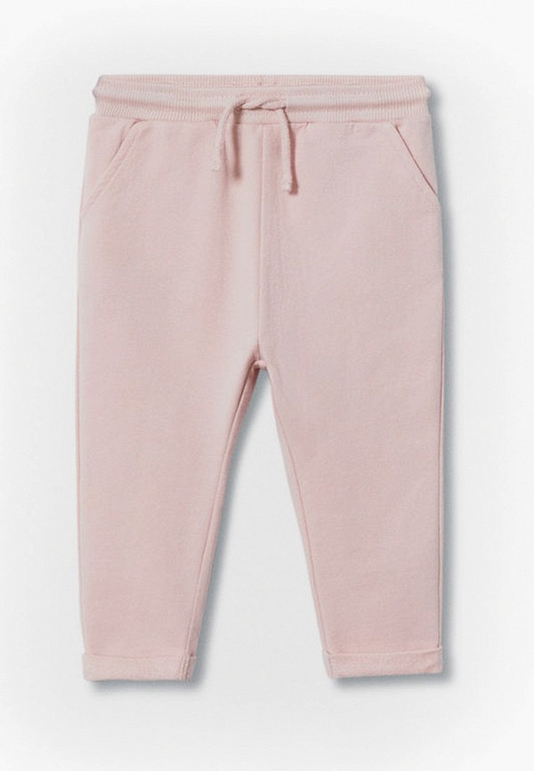 спортивные брюки mango kids для девочки, розовые