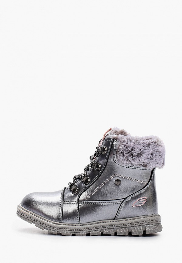 ботинки kakadu для девочки, серебряные