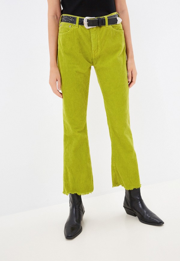 женские повседневные брюки please, зеленые