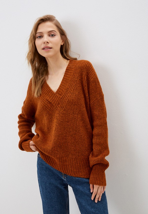 женский пуловер koton, коричневый