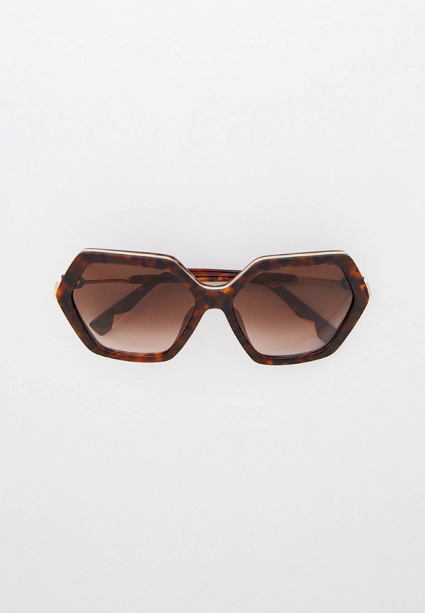 женские солнцезащитные очки furla, коричневые